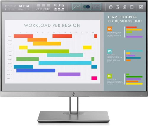 HP E243i Monitor Business, Schermo IPS FHD 24”, Tempo Risposta 5ms, Risoluzione 1920 x 1200, Antiriflesso, Inclinazione/Altezza/Pivot Regolabili, DiplayPort, HDMI, VGA, USB, Argento