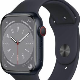 Apple Watch Serie 7 GPS + Cellular 45mm Mezzanotte Cassa in alluminio con cinturino sport mezzanotte