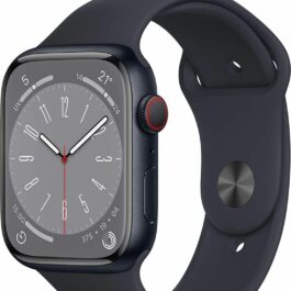 Apple Watch Serie 7 GPS + Cellular 45mm Mezzanotte Cassa in alluminio con cinturino ex demo no scatola