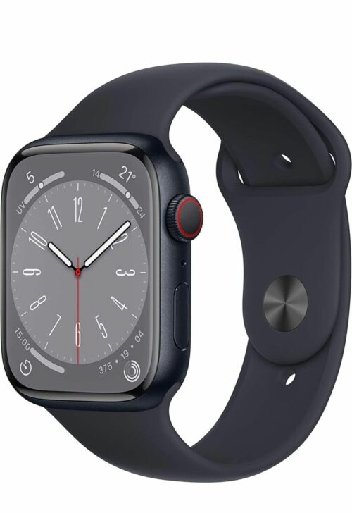Apple Watch Serie 8 GPS + Cellular 45mm Mezzanotte Cassa in alluminio con cinturino sport mezzanotte